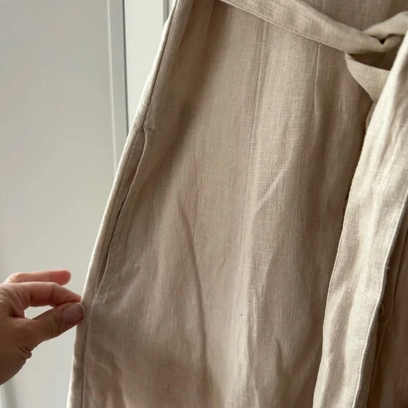 Abercrombie & Finch Medium Petite Button-Front Maxi Dress in Light Beige - Picture 4 of 7